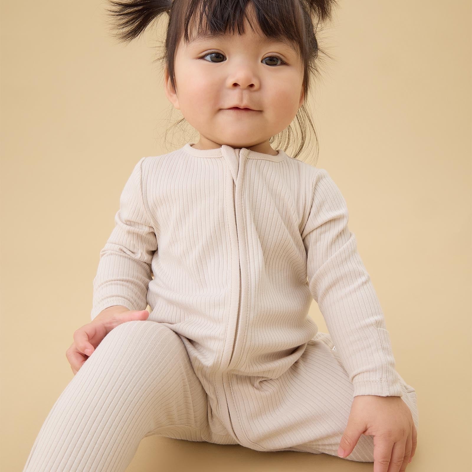 Ribbed Clever Zip Sleepsuit 7 pack