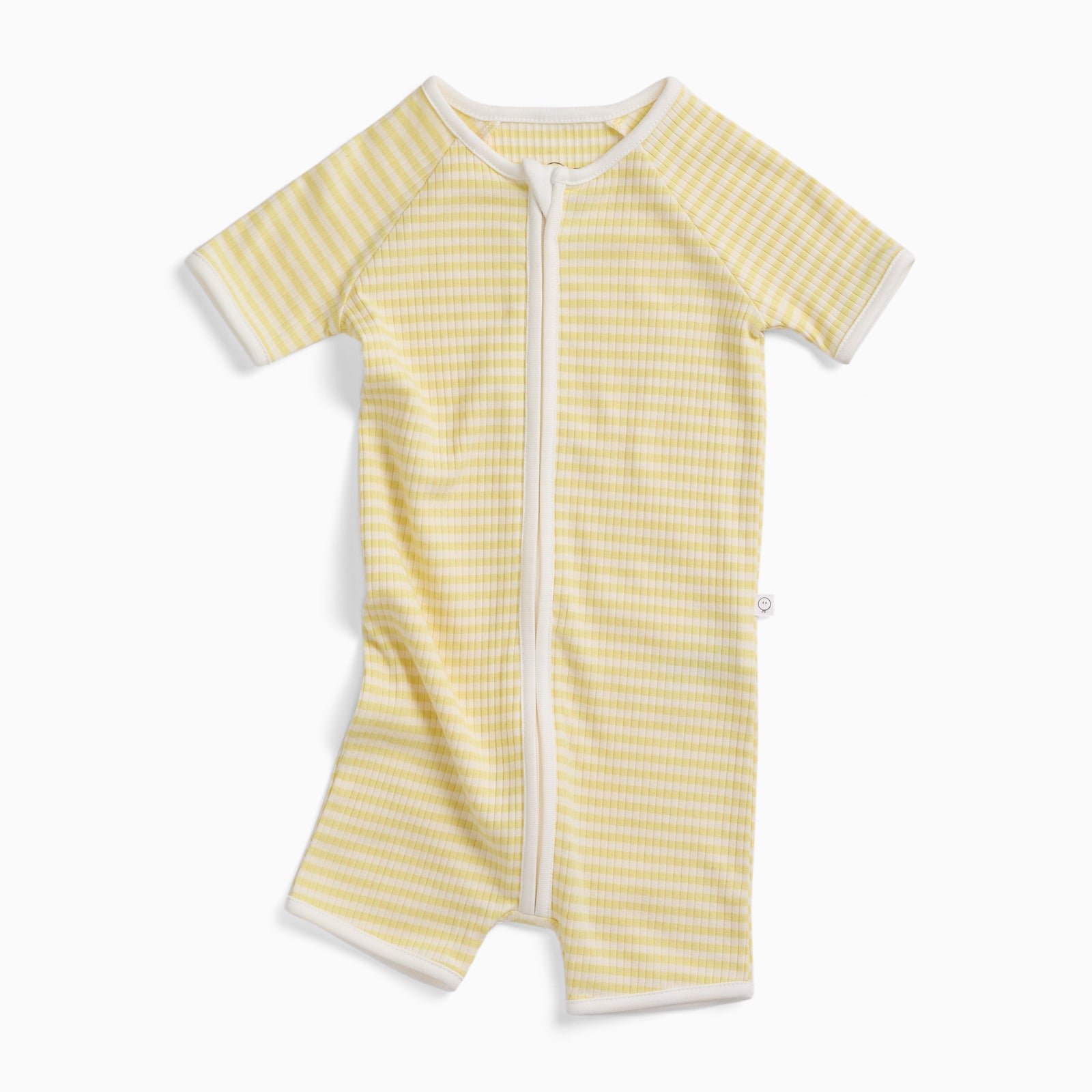Yellow Stripe Ribbed Summer Sleepsuit