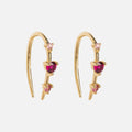 Solid Gold Ombre Birthstone Ear Huggers