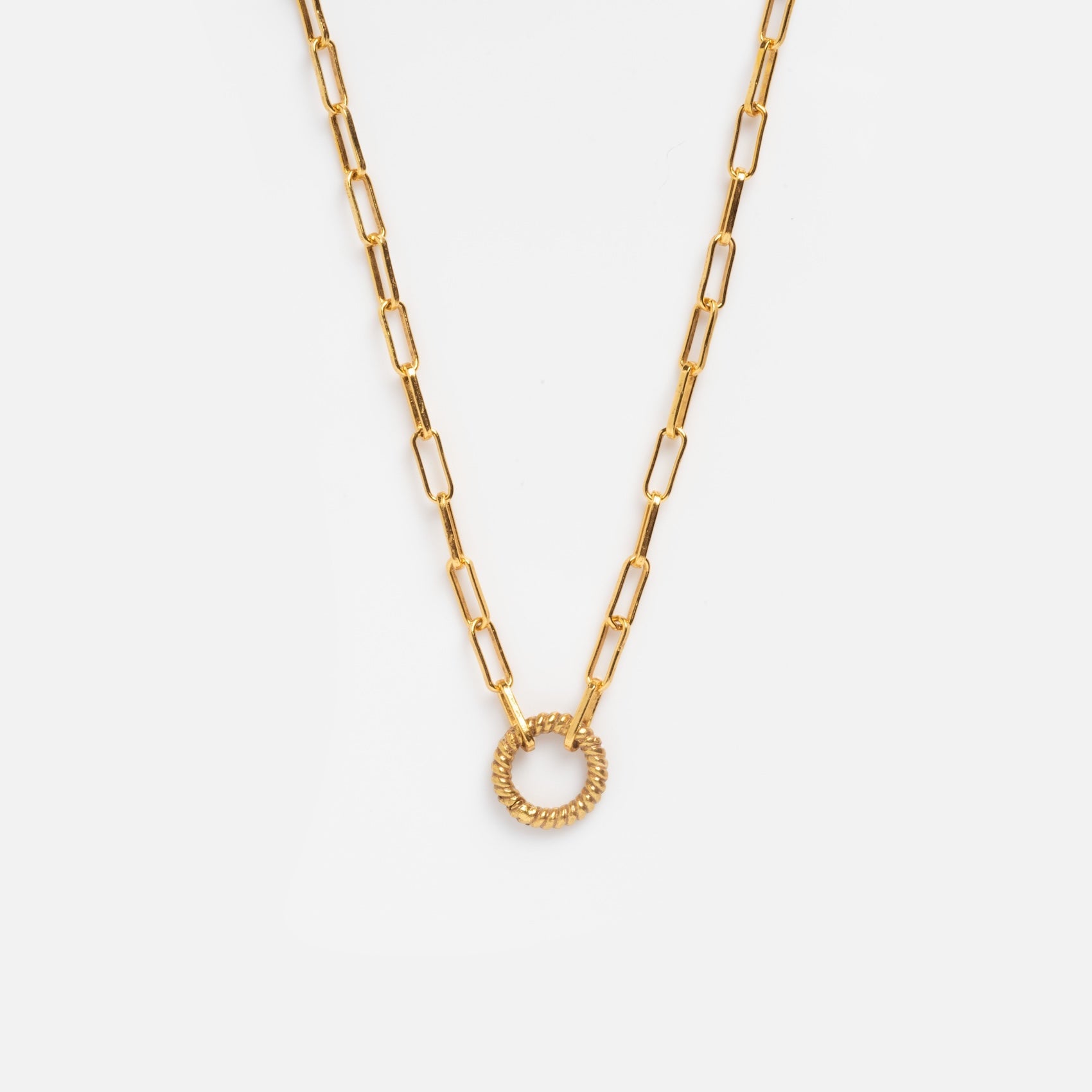 Paperclip Charm Holder Necklace
