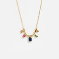 Technicolor Gem Drop Necklace