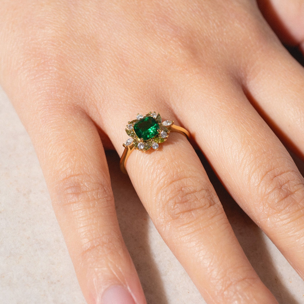 Green Gardens Vintage Inspired Ring