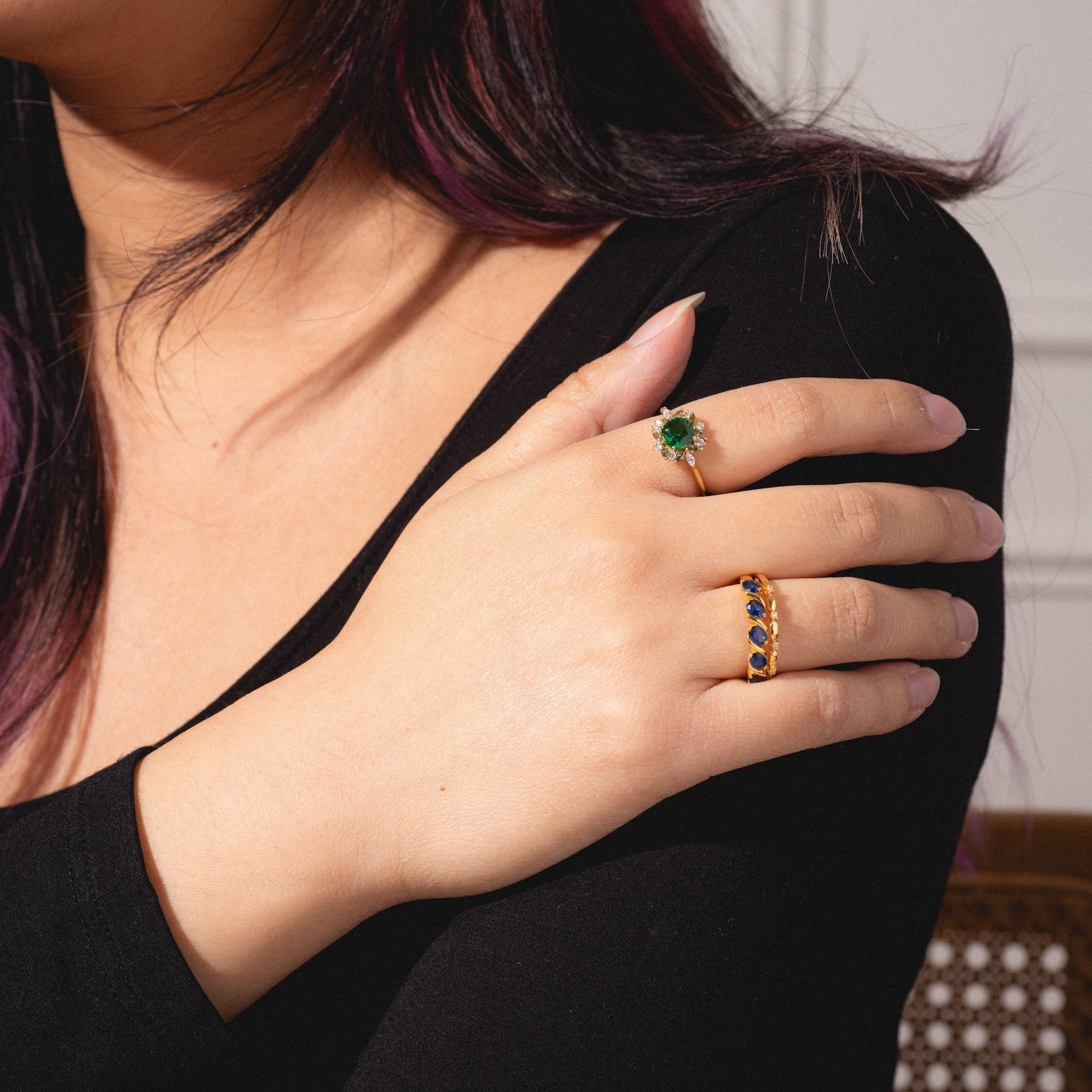 Green Gardens Vintage Inspired Ring