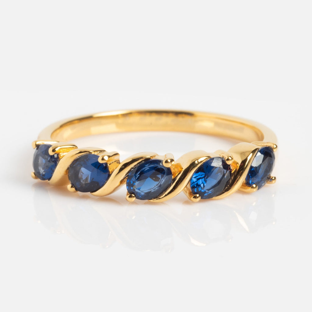 Blue Twist Vintage Inspired Ring