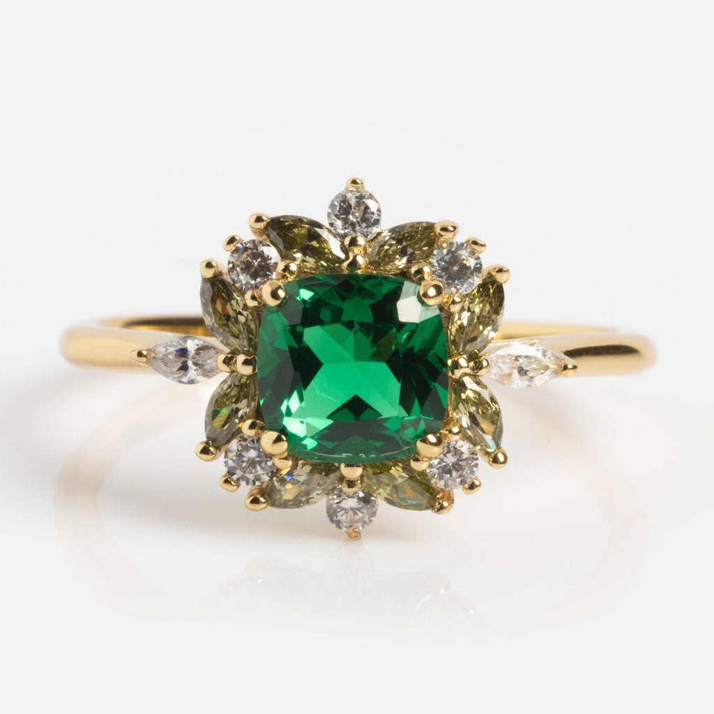 Green Gardens Vintage Inspired Ring