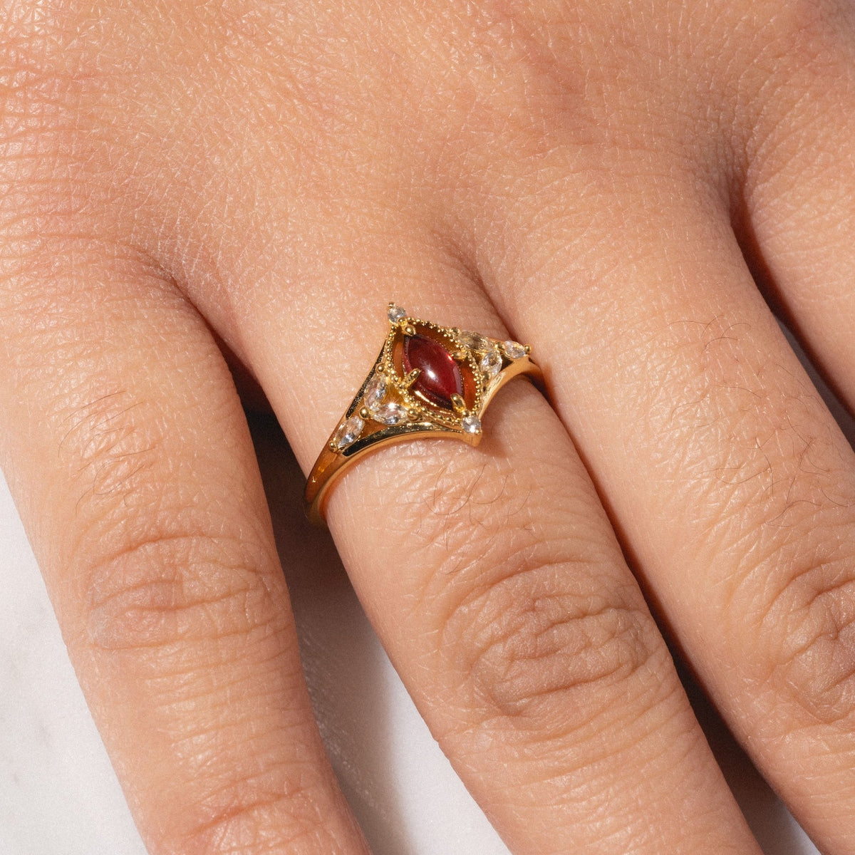 2026 January Capsule Art Deco Garnet Ring