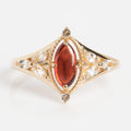 Solid Gold 2026 January Capsule Art Deco Garnet Ring