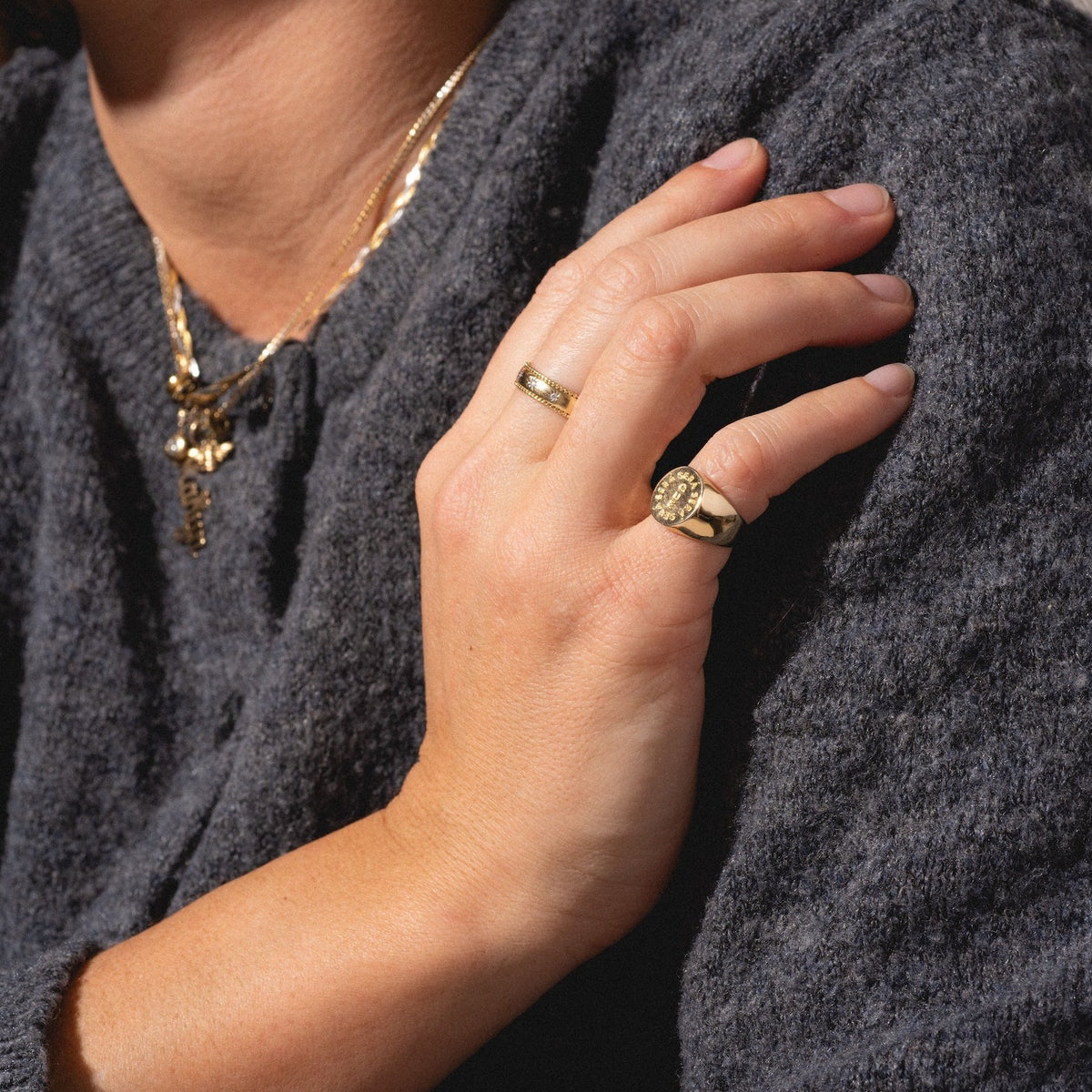 I Like It Here Club x Local Eclectic Que Sera Sera Pinky Signet Ring