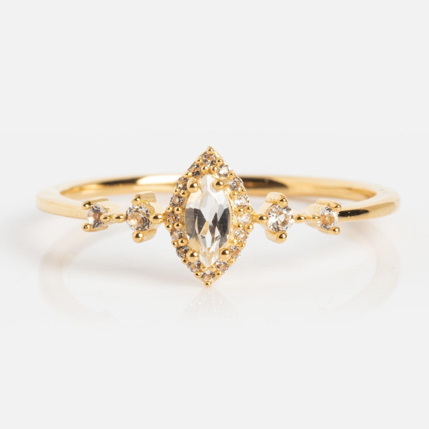 White Topaz Harlow Ring