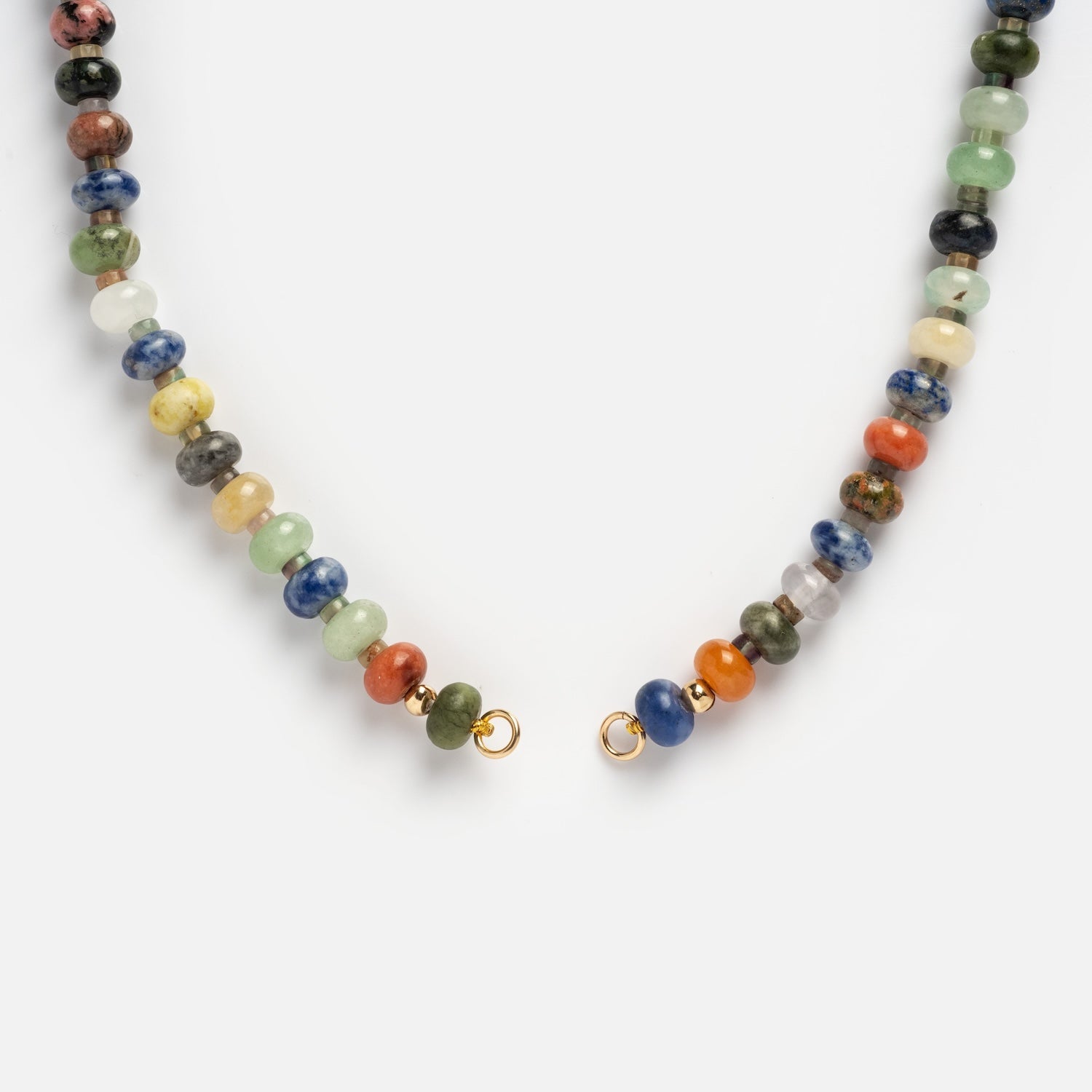 Macey Customizable Beaded Charm Holder Necklace