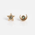 Lucky Star and Moon Studs