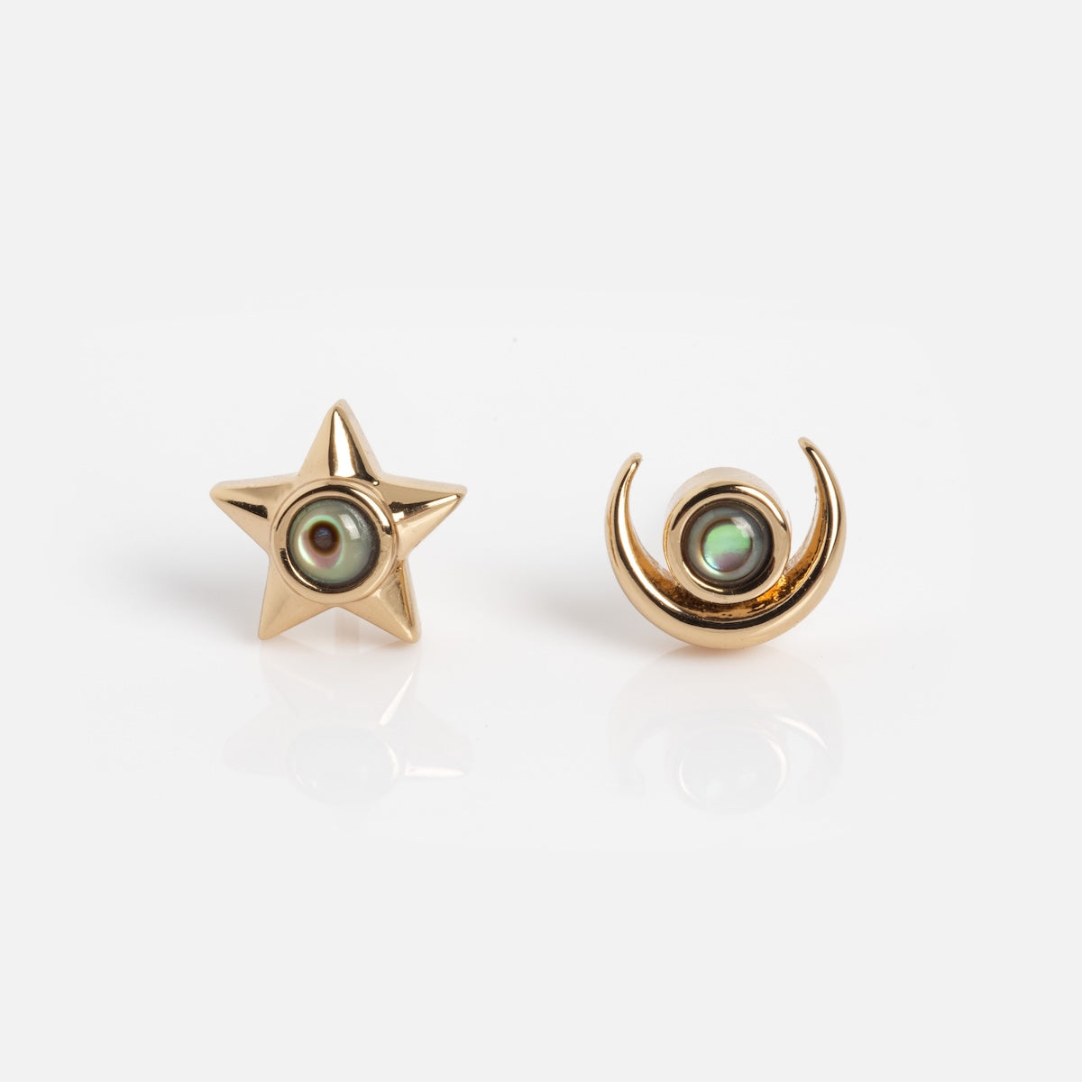 Lucky Star and Moon Studs