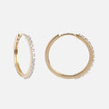 Solid Gold Diamond Hoops