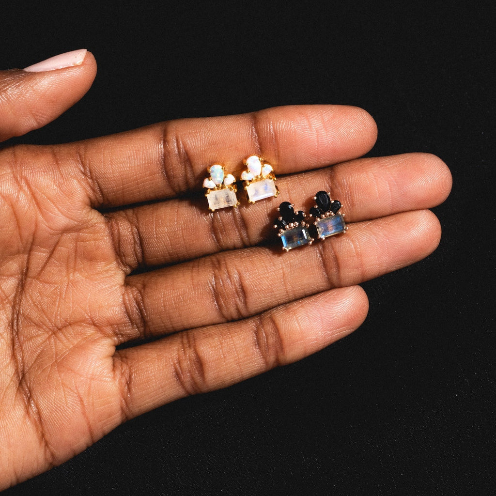 Gemstone Empress Stud Earrings