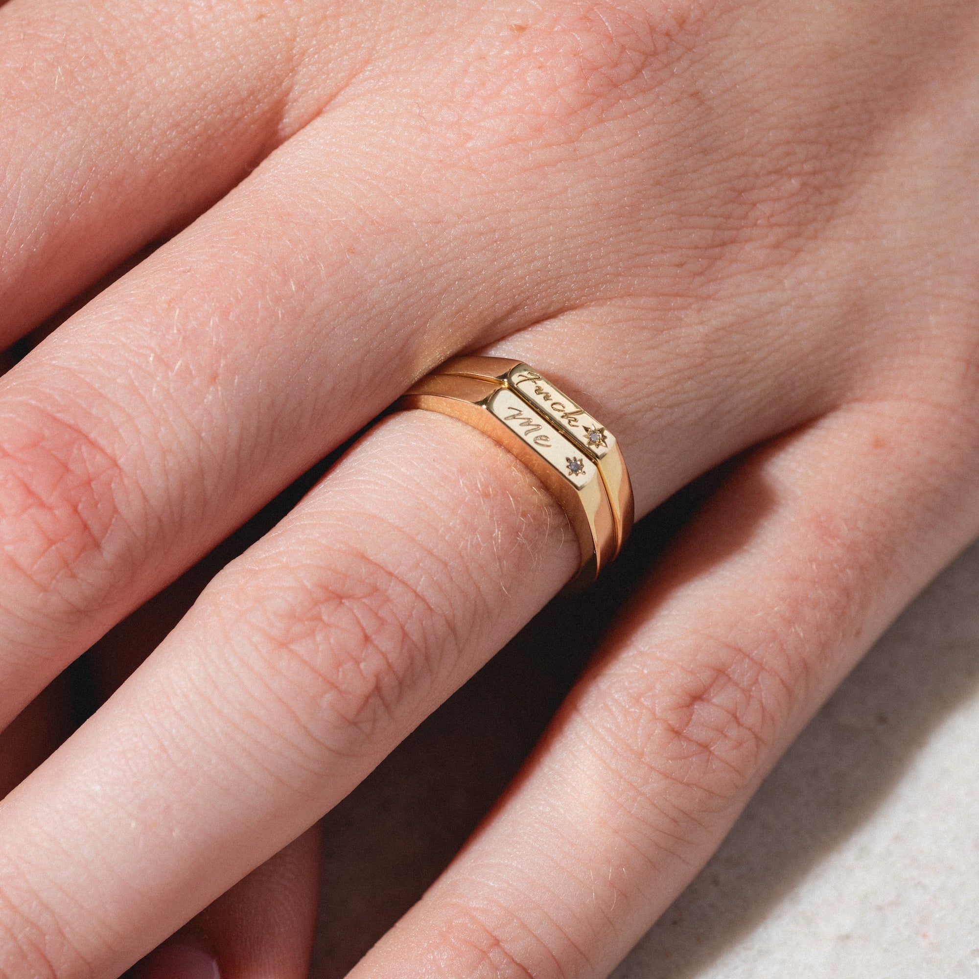 Tiny Conversation Stacking Ring
