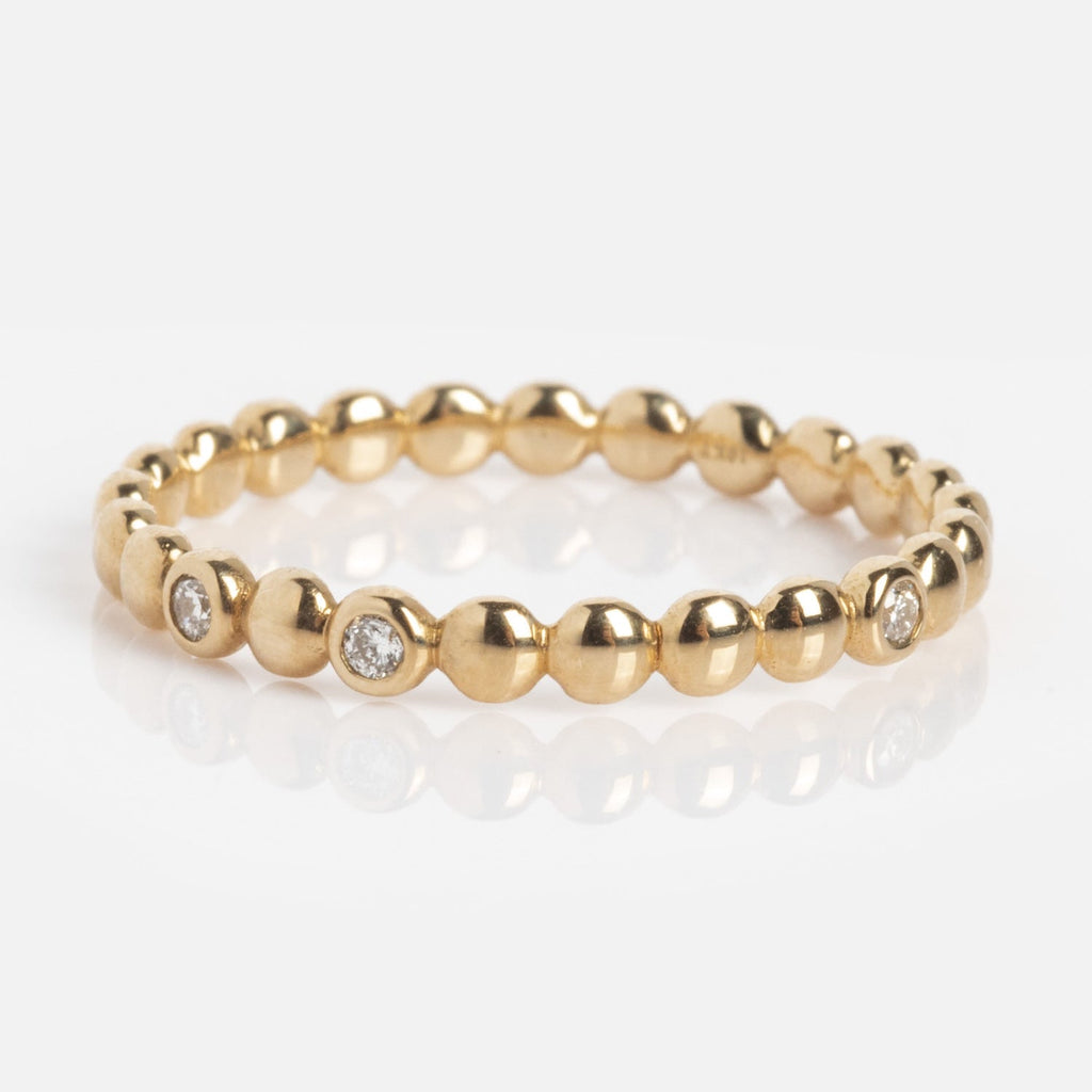 10k Dearest Morse Code Diamond Band