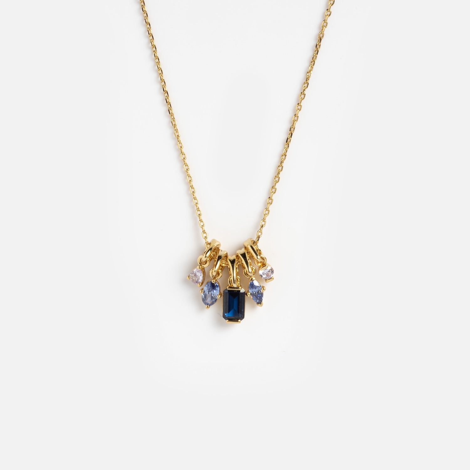 Shades of You Ombre Birthstone Charm Necklace