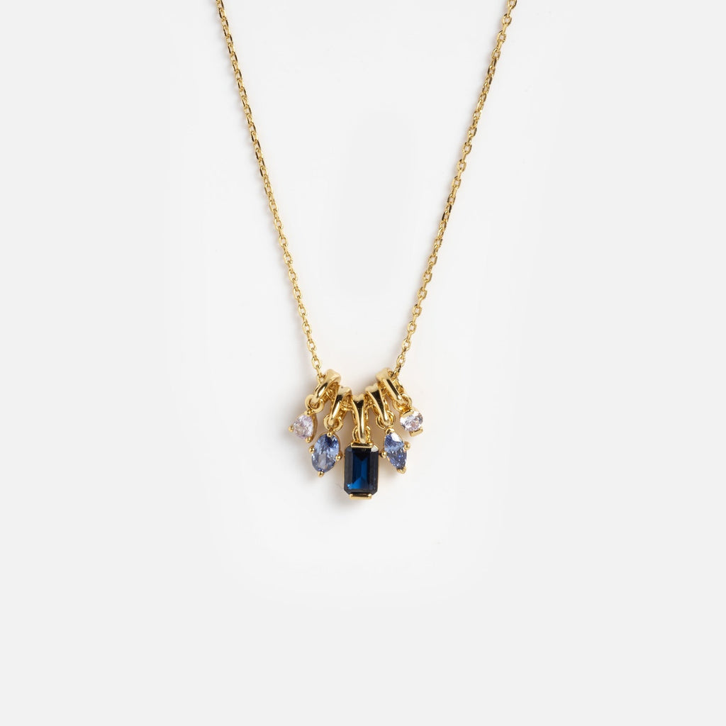 Shades of You Ombre Birthstone Charm Necklace
