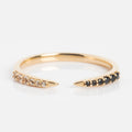 14k Black and White Open Front Nesting Band