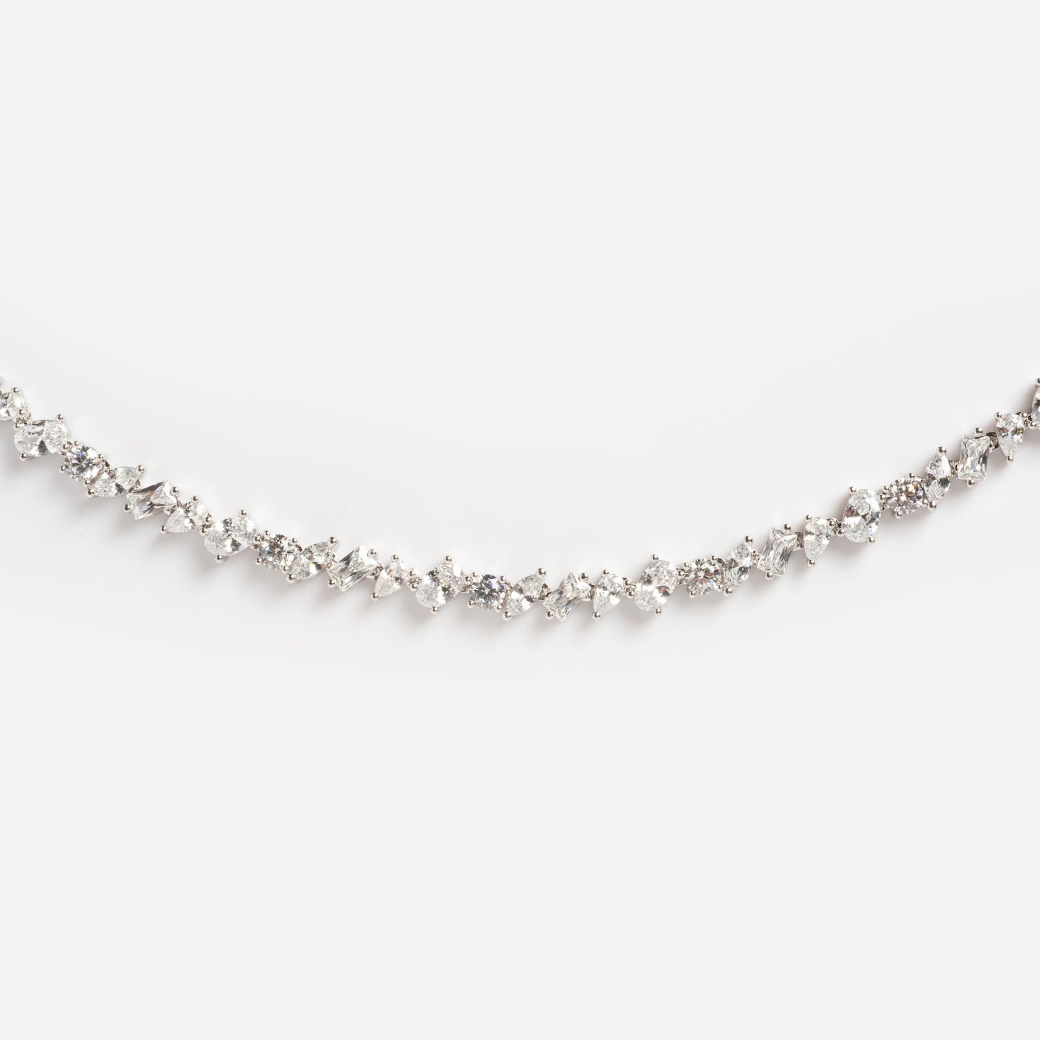 Pear Diamond Tennis Necklace