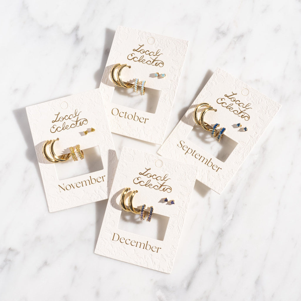 Bold Birthstone Earring Set