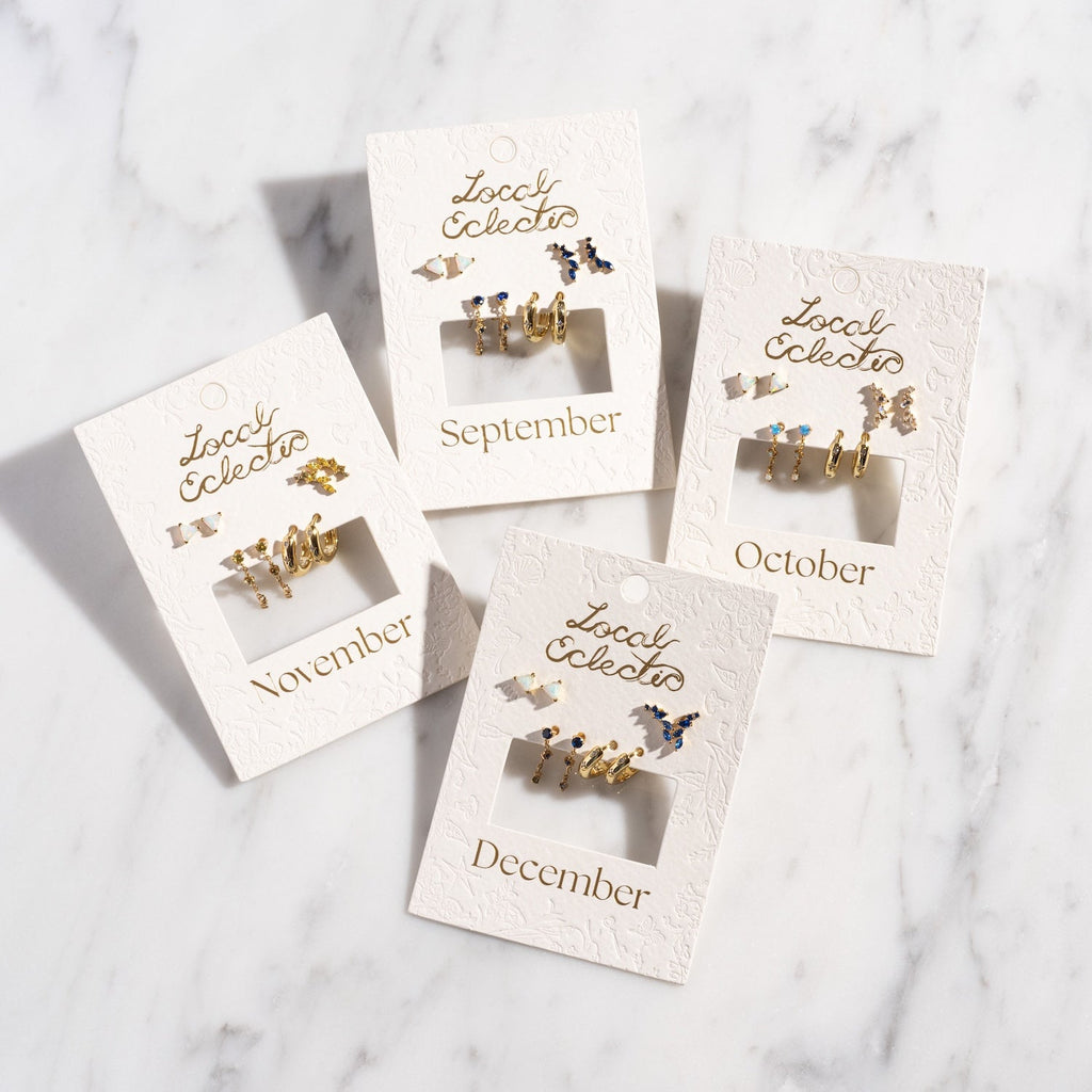 Classic Birthstone Earring Set