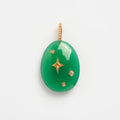 Solid Gold Zodiac Constellation Crystal Charm