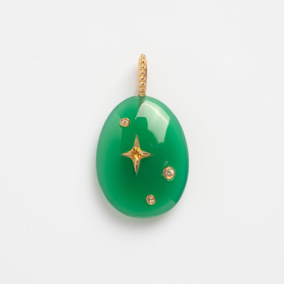 Solid Gold Zodiac Constellation Crystal Charm