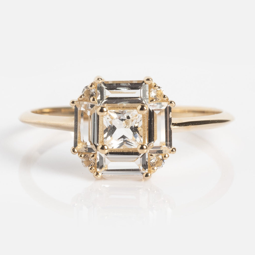 14k Vintage Inspired Art Deco Engagement Ring