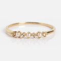 Solid Gold Pearl Trio Ring