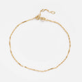 Solid Gold Twisted Chain Anklet