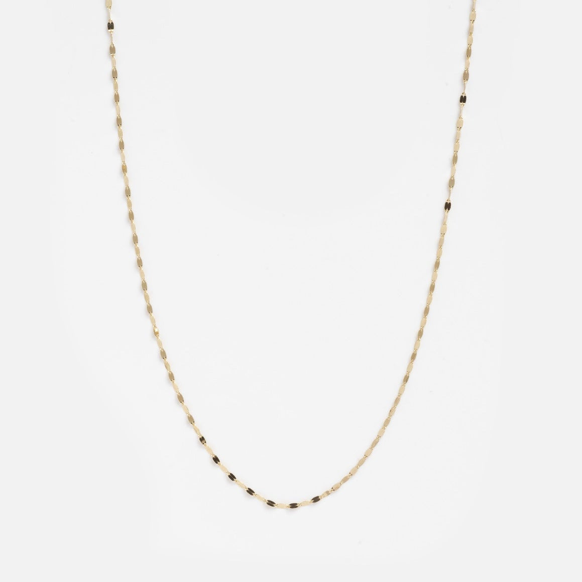 Solid Gold Sparkle Link Chain