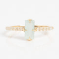 Solid Gold 2026 March Capsule Delicate Aquamarine Solitaire Ring