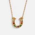 Horseshoe Gem Necklace