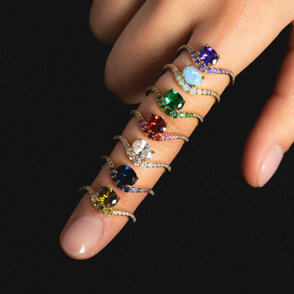Main Character Floating Ombre Birthstone Ring