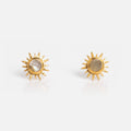 Labradorite Sunburst Stud Earring