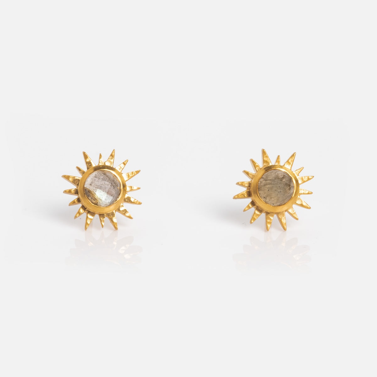 Labradorite Sunburst Stud Earring