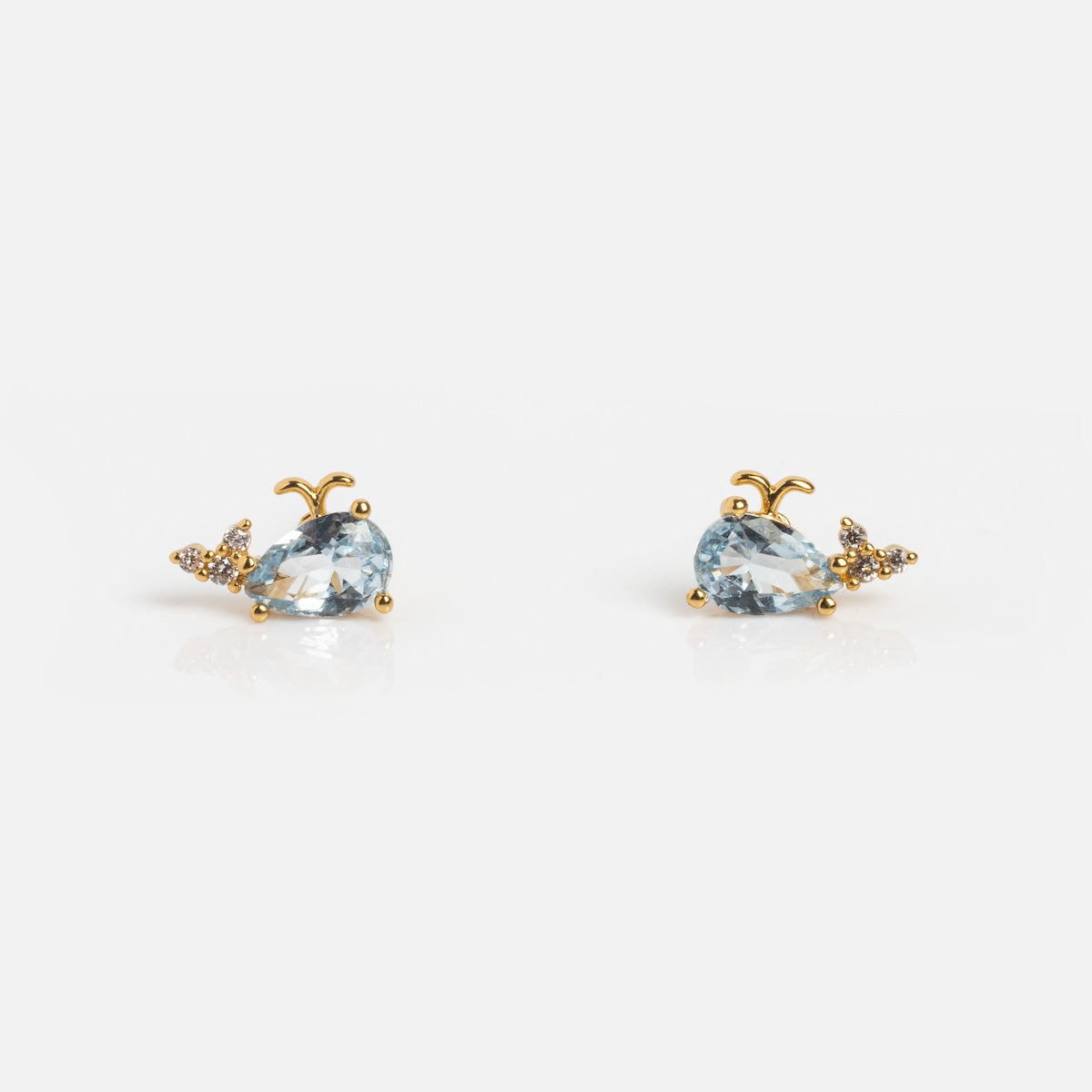 Whale Crystal Studs
