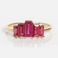 Solid Gold 2025 July Capsule Art Deco Ruby Statement Ring