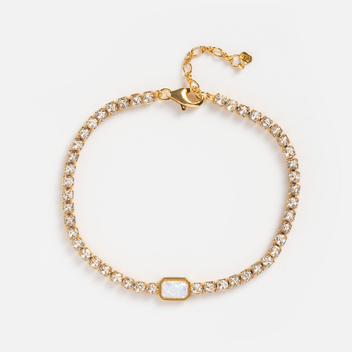 Tennis Bracelet with Opal
