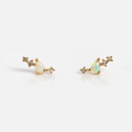 Solid Gold Opal Constellation Flat Back Studs