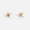 Solid Gold Starburst Flat Back Studs