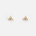 Solid Gold Opal Trio Flat Back Studs