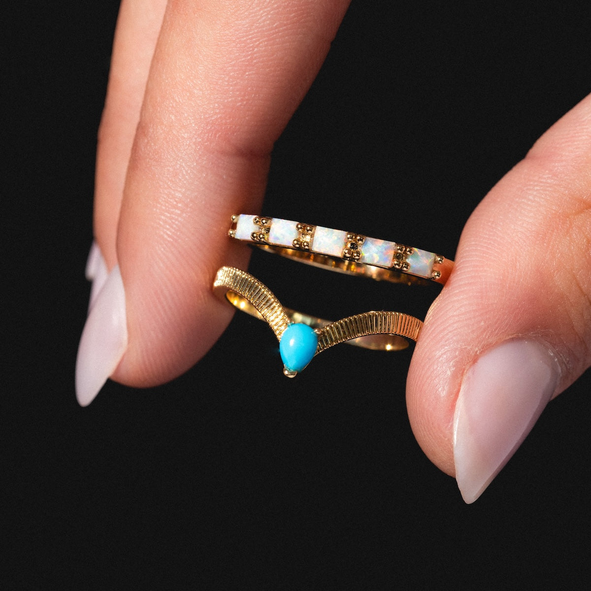 Opal Baguette Band
