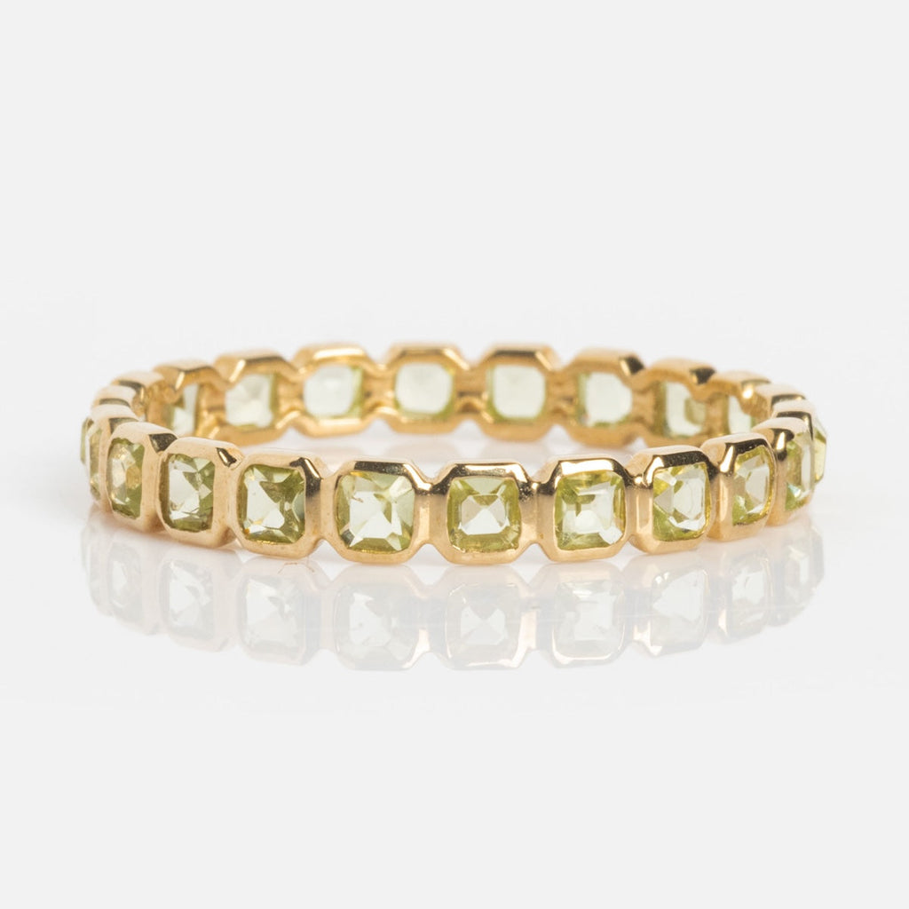 Solid Gold Gemstone Eternity Stacking Ring Last Chance Sizes
