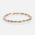 Solid Gold Featherweight Mixed Metal Stacking Ring