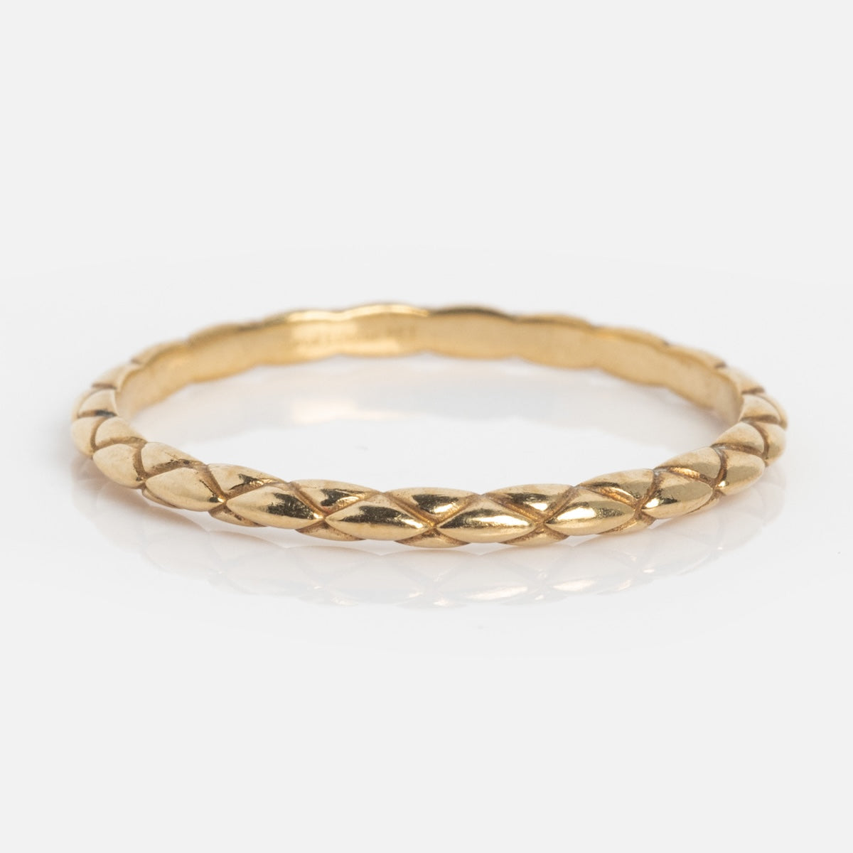 Solid Gold Delicate Woven Stacking Ring Last Chance Sizes
