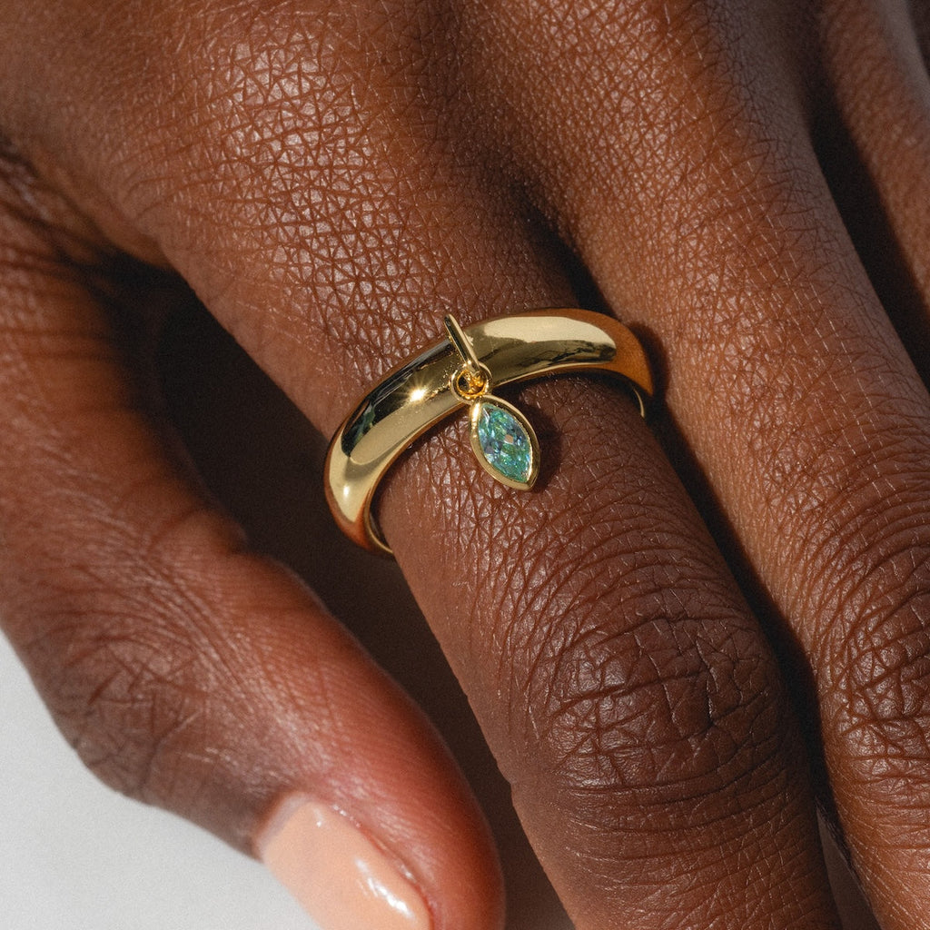 Classic Shimmer Charm Ring
