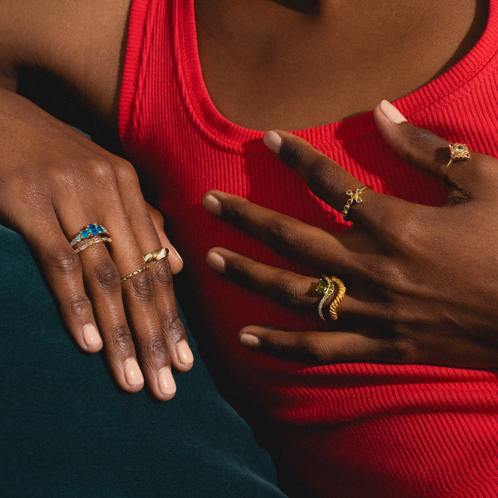 Main Character Floating Ombre Birthstone Ring