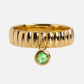 Bold Fluted Charm Ring